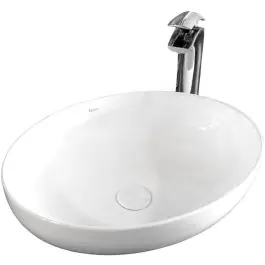 Rea Carola Slim mosdótál 51.5x39 cm ovális mosdótálak fehér REA-U8198 - Ne maradj le